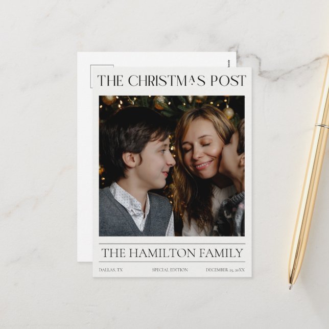 Cartão Postal De Festividades Ano em Revisão Foto do Jornal de Natal (Frente/Verso In Situ)