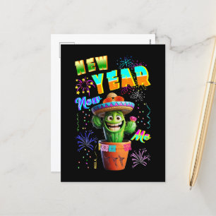 Cartão Postal De Festividades Ano Novo