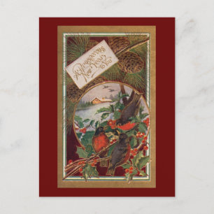 Cartão Postal De Festividades Ano Novo