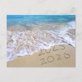 Cartão Postal De Festividades Ano Novo 2026 Praia de Negócios