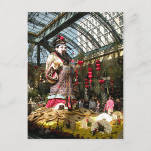 Cartão Postal De Festividades Ano novo chinês em jardins de Bellagio