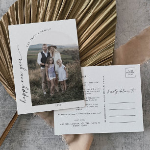 Cartão Postal De Festividades Ano Novo do Arco Moderno do Boho