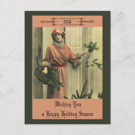 Cartão Postal De Festividades Ano Novo Vitoriano da Hapy