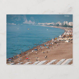 Cartão Postal De Festividades Antalya Turkey Konyaalti Sea Holiday Costa Gezi