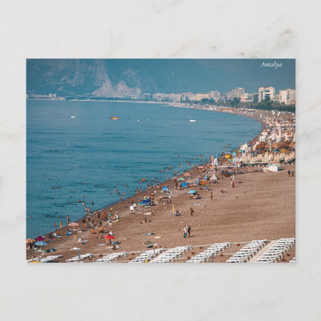Cartão Postal De Festividades Antalya Turkey Konyaalti Sea Holiday Costa Gezi (Frente)