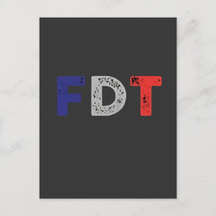 Cartão Postal De Festividades Anti Trump Maga FDT Resiste Democracia Retro