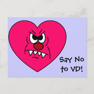 Cartão Postal De Festividades Anti-VD: Odeio Dia de os namorados Enfurecido Card