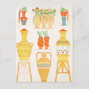 Cartão Postal De Festividades Antigos Urns Egípcios
