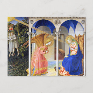 Cartão Postal De Festividades ANUNCIAÇÃO POR FRA ANGELICO Natal