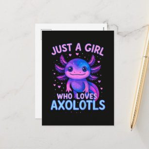Cartão Postal De Festividades Apenas Quem Ama Axolotls