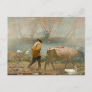 Cartão Postal De Festividades April Rain de Newell Convers Wyeth