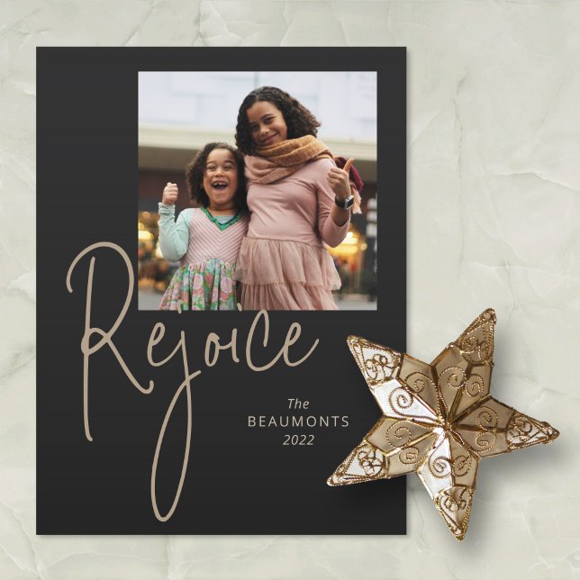 Cartão Postal De Festividades Aproveite o Feriado Simples de Foto Preta (Criador carregado)