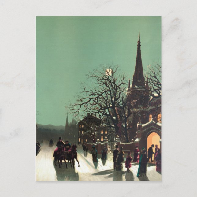 Cartão Postal De Festividades Aproximação do ano novo (Frente)