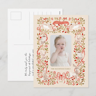 Cartão Postal De Festividades Aquarela Floresta