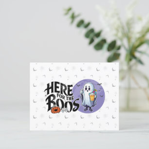 Cartão Postal De Festividades Aqui para os Boos   Beba e coloque seu Spook em ci