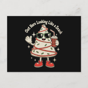Cartão Postal De Festividades Aqui Parecendo Um Lanche Árvore De Natal Bolo