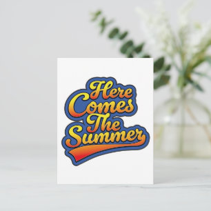 Cartão Postal De Festividades Aqui vem o Verão