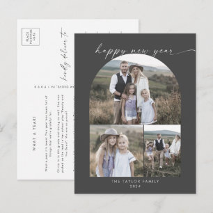 Cartão Postal De Festividades Arco Moderno   Anos novos da família de fotos de C