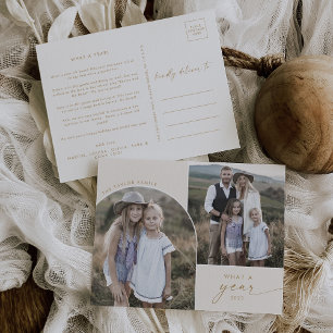 Cartão Postal De Festividades Arco Moderno   Cream 3 Fotografias Da Família Quê 