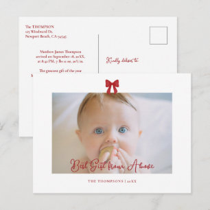 Cartão Postal De Festividades Arco Vermelho Bebê Moderno Minimalista Foto Natal