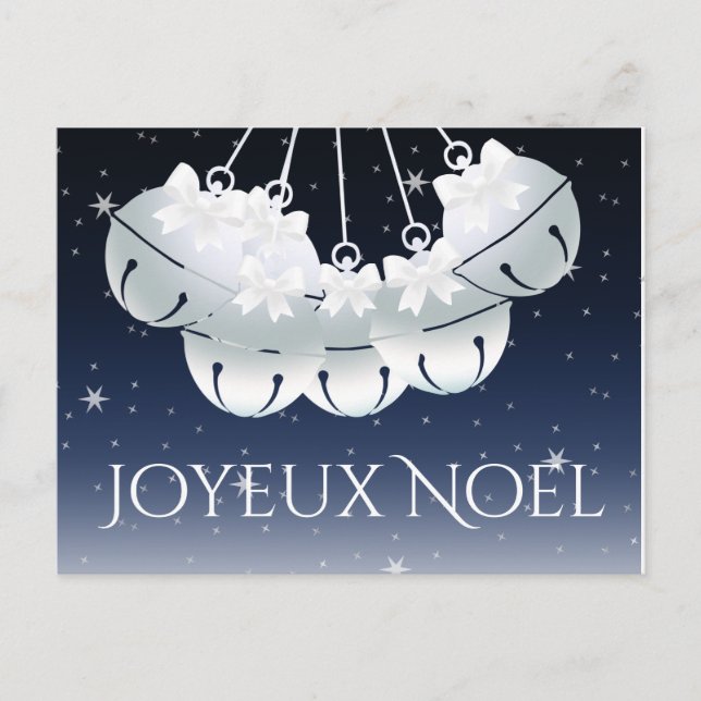 Cartão Postal De Festividades Arcos do Joyeux Noel French Canada Night Bels (Frente)