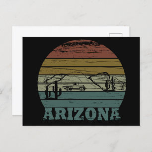Cartão Postal De Festividades Arizona Sedona vintage sunset retro az