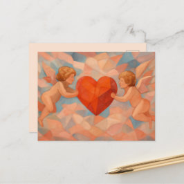 Cartão Postal De Festividades Art Lover Expressionist Cherubs Valentine Postcard