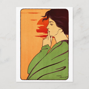 Cartão Postal De Festividades Art Nouveau