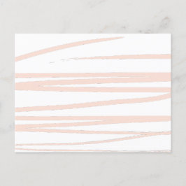 Cartão Postal De Festividades Arte Abstrato de Linhas Rosa Escamufladas Modernas