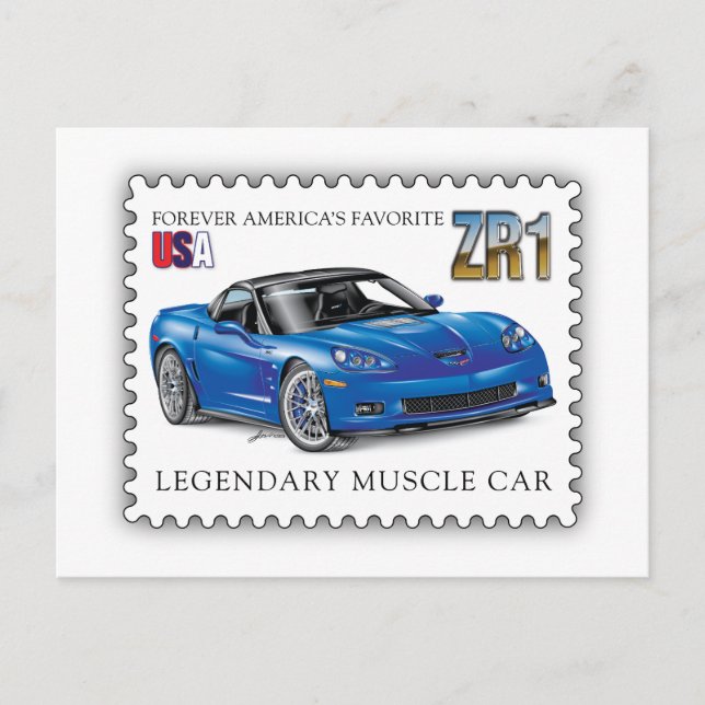 CARTÃO POSTAL DE FESTIVIDADES ARTE AUTOMÓVEL LEGENDÁVEL Z-R-ONE (Frente)