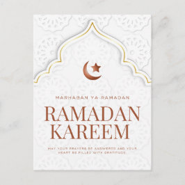 Cartão Postal De Festividades Arte de Arco Islâmico Ramadan Kareem