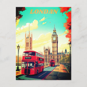 Cartão Postal De Festividades Arte de cartão-postal de viagem de Londres, Arte d