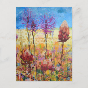 Cartão Postal De Festividades Arte de flor silvestre australiana