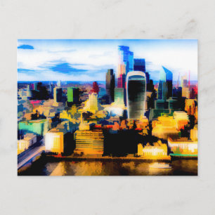 Cartão Postal De Festividades Arte De Londres