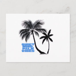 Cartão Postal De Festividades Arte de Parede Duas Palmeiras | Minimalista Tropic