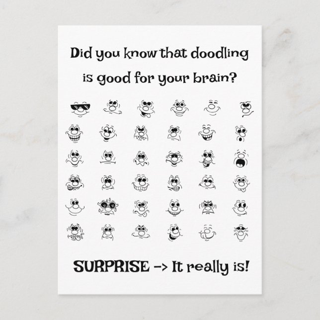 Cartão Postal De Festividades Arte de rabisco (Frente)