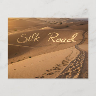 Cartão Postal De Festividades Arte de Tipografia Paisagem do Deserto da Rota da