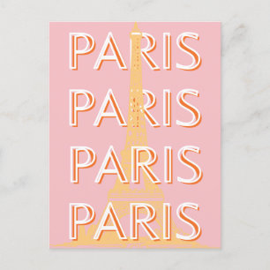 Cartão Postal De Festividades Arte Viagem de Paris, Arte Viagem, Pastel, Minimal