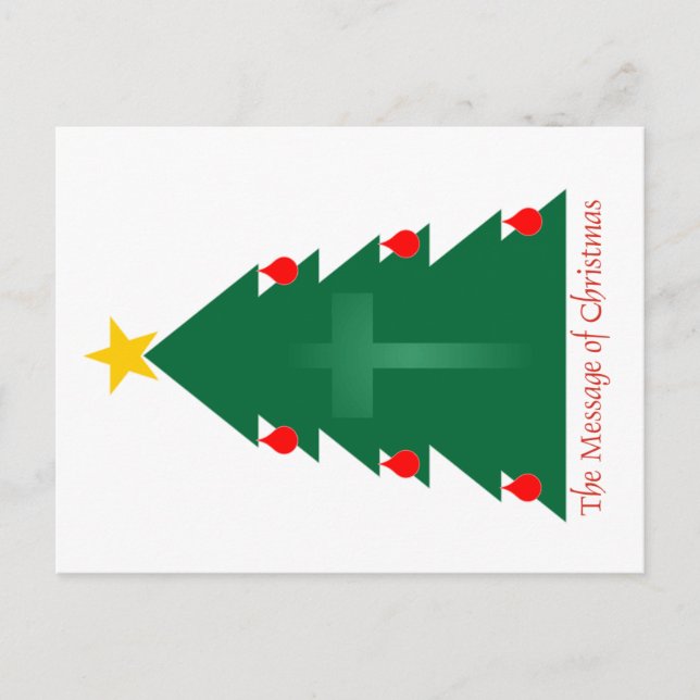 Cartão Postal De Festividades Árvore a uma árvore (Frente)