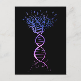 Cartão Postal De Festividades Árvore da Vida DNA Strand Genealogia Árvore