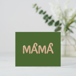 Cartão Postal De Festividades Árvore de Bolo de Natal Mamãe Mãe Doce Família Eng