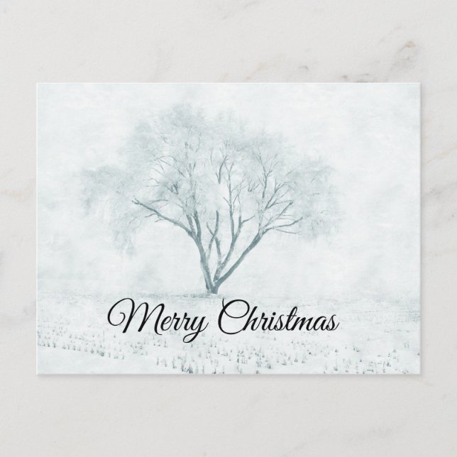 Cartão Postal De Festividades Árvore de inverno (Frente)