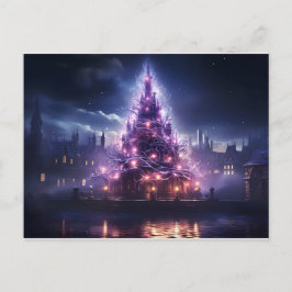 Cartão Postal De Festividades Árvore de Natal