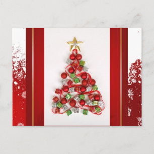 Cartão Postal De Festividades Árvore de Natal