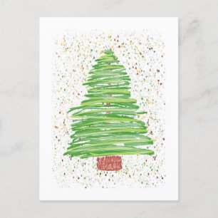 Cartão Postal De Festividades Árvore de Natal