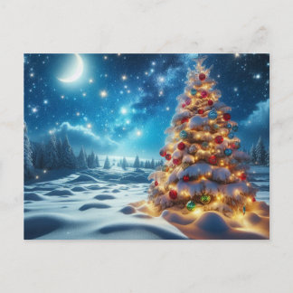 Cartão Postal De Festividades Árvore de Natal