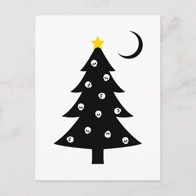 Cartão Postal De Festividades Árvore de Natal (Frente)