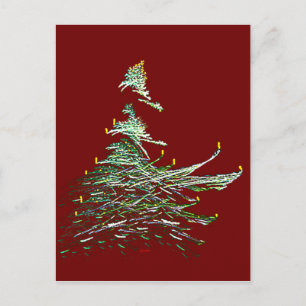 Cartão Postal De Festividades Árvore de Natal