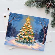 Árvore de Natal Aquarela