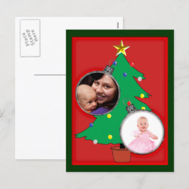 Cartão Postal De Festividades Árvore de Natal com suas fotos